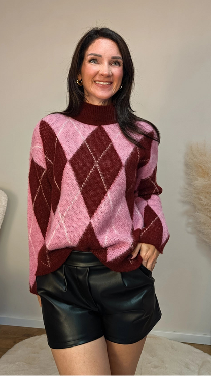 Strickpullover - Raute Rosa