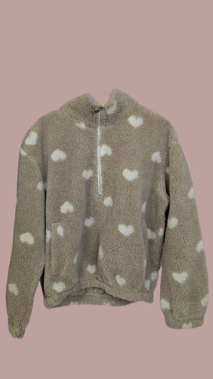 Teddy Zipper - Sweetheart Beige