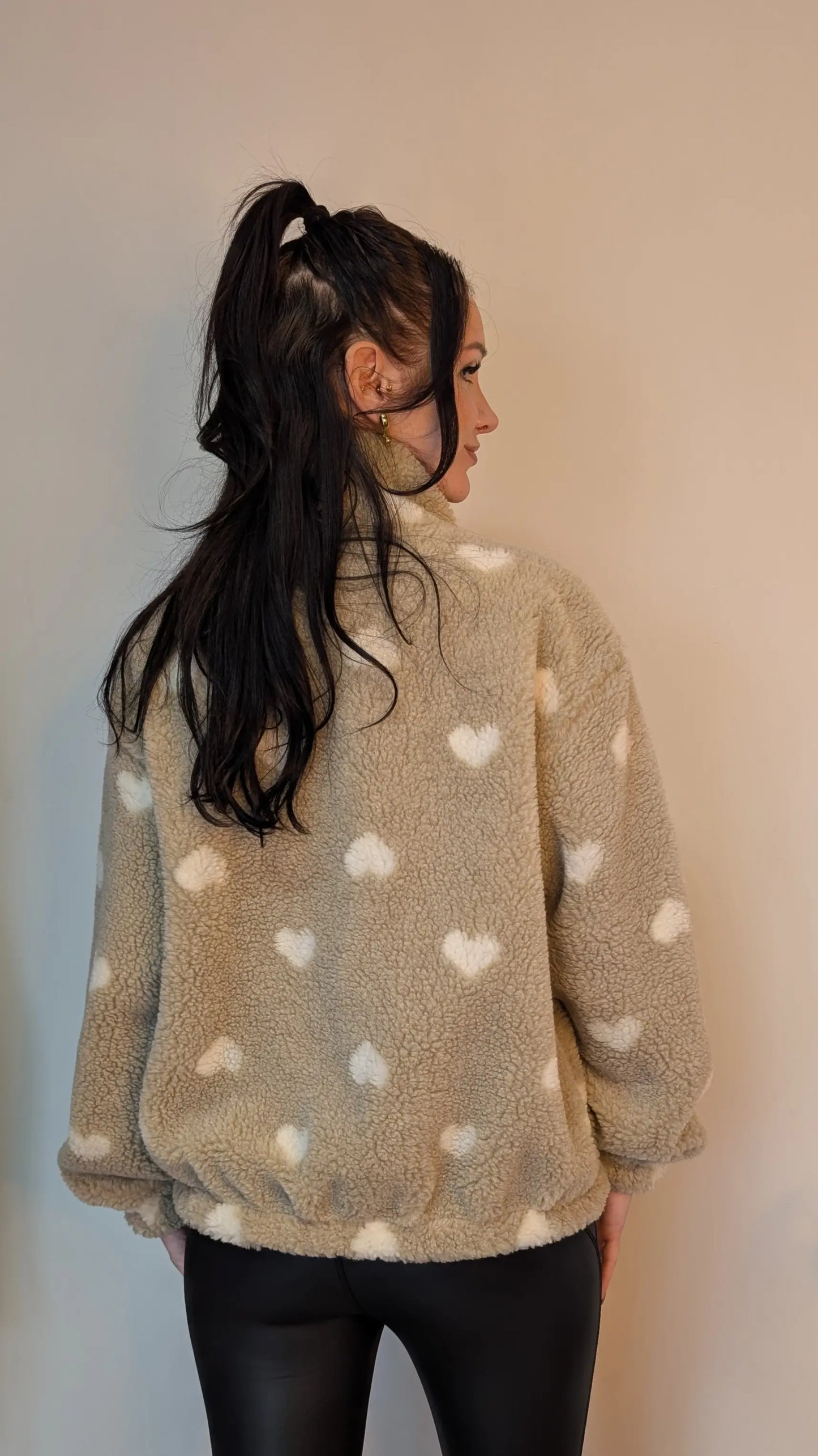 Teddy Zipper - Sweetheart Beige