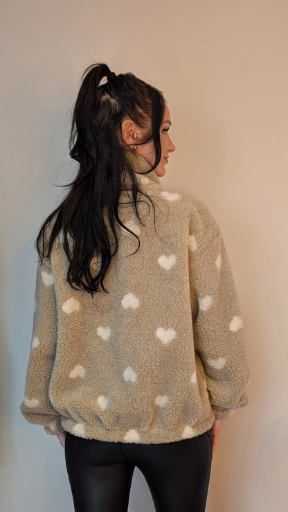 Teddy Zipper - Sweetheart Beige