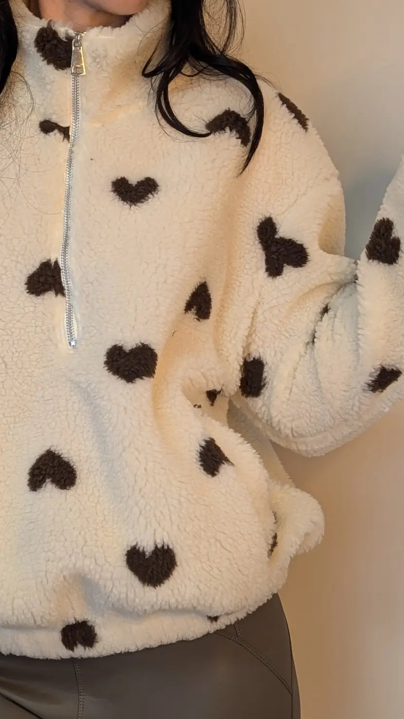 Teddy Zipper - Sweetheart Creme