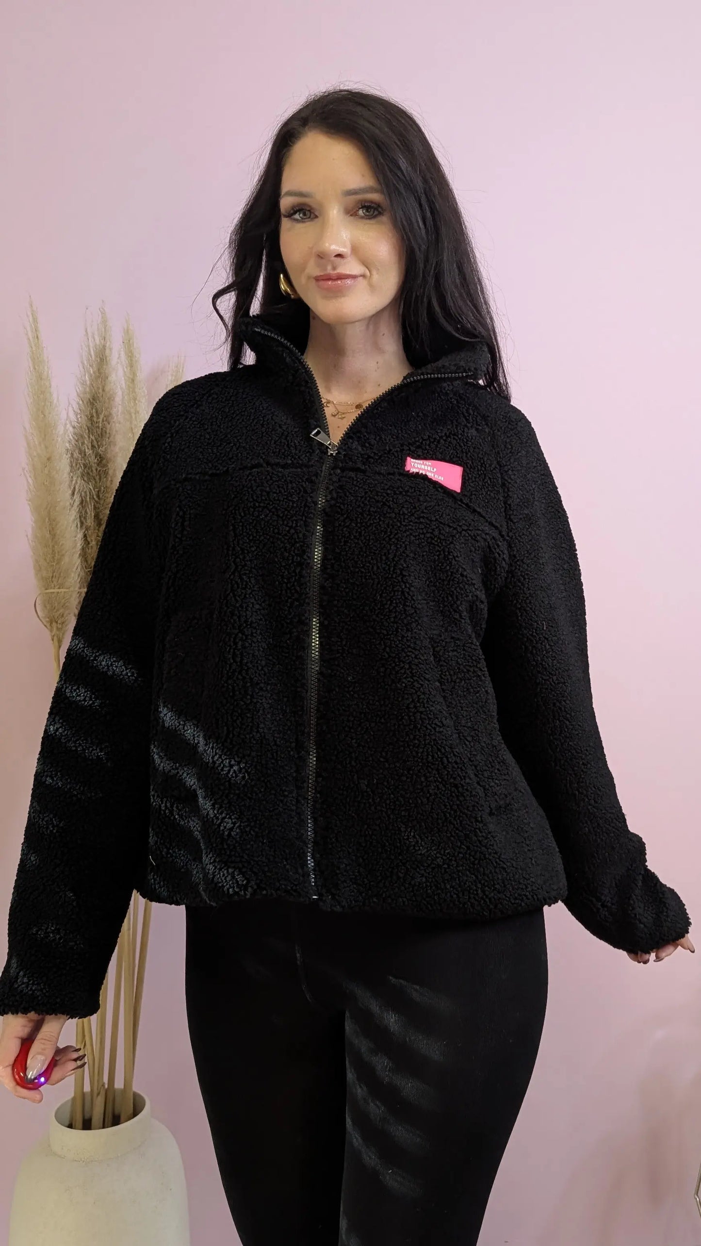 Teddyjacke - Sweetart Schwarz