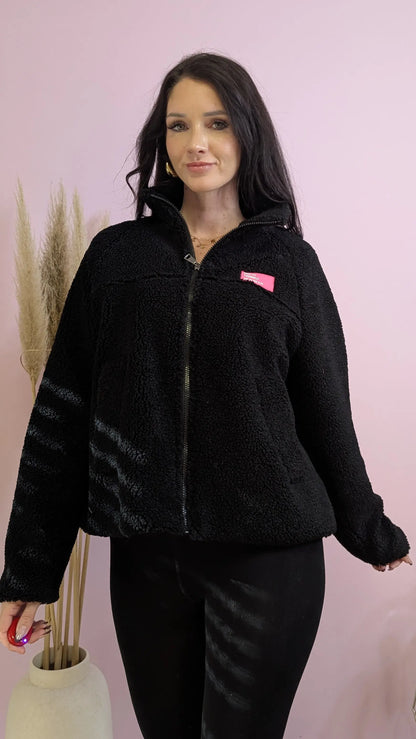 Teddyjacke - Sweetart Schwarz