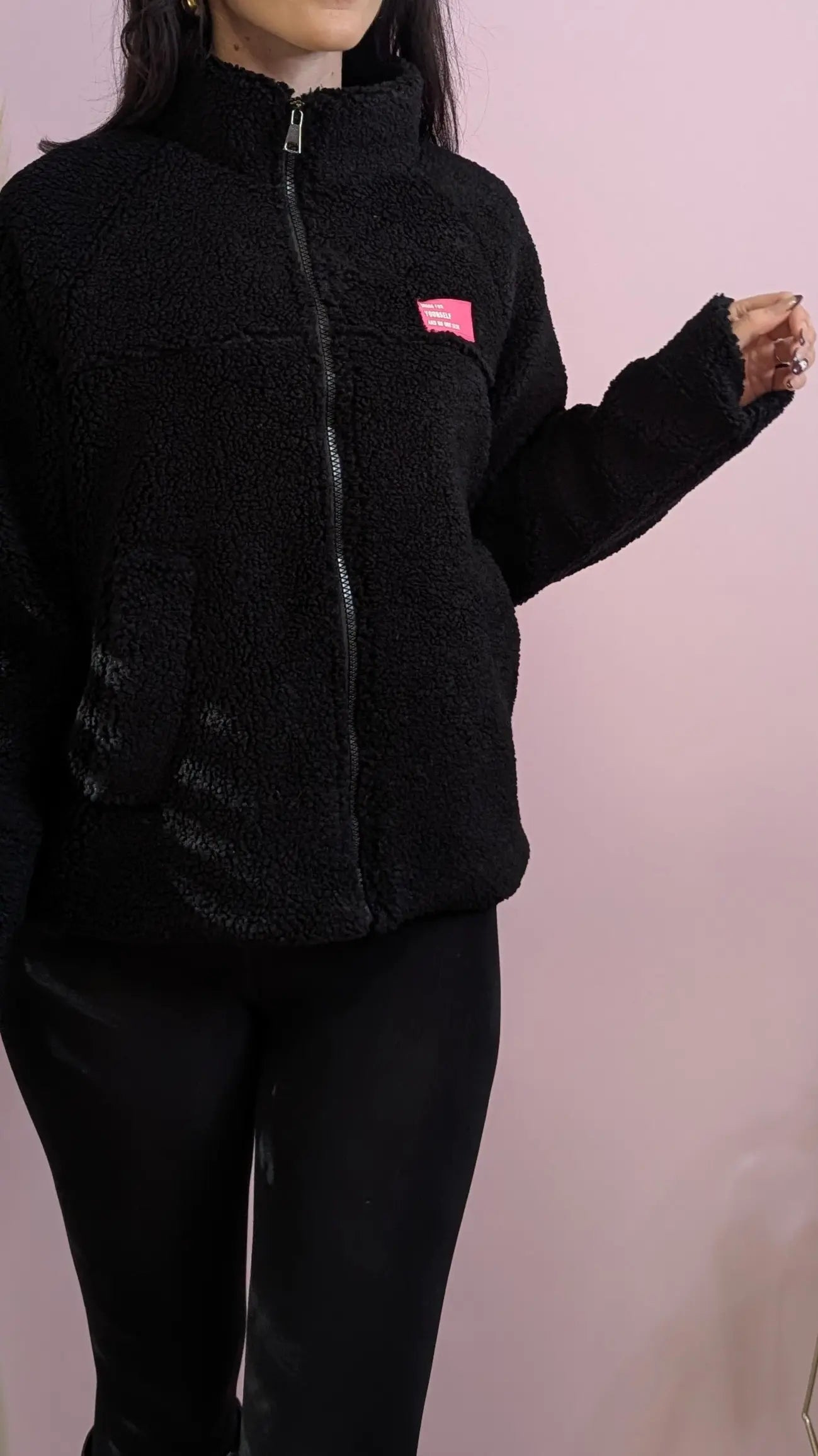 Teddyjacke - Sweetart Schwarz