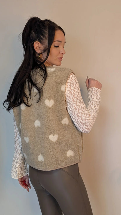 Teddyweste - Sweetheart Beige