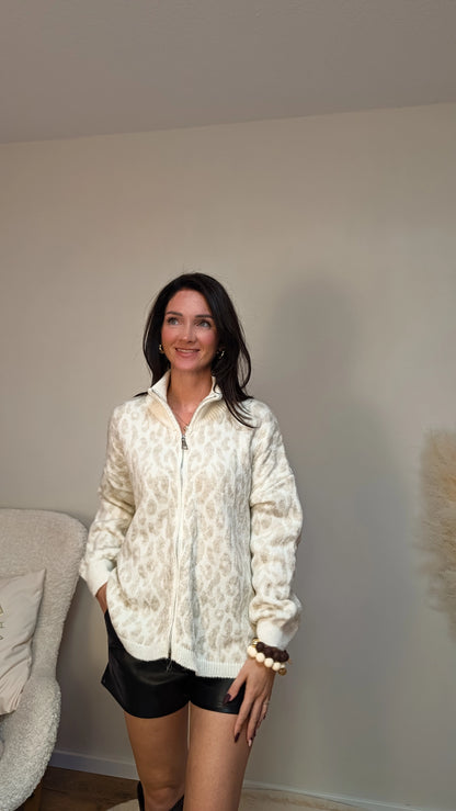 Strickjacke - Leo beige