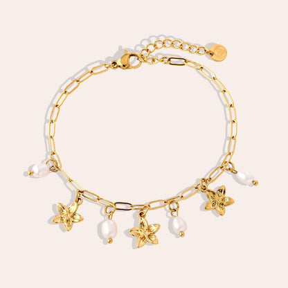 Armband - Flower and Pearl