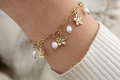 Armband - Flower and Pearl